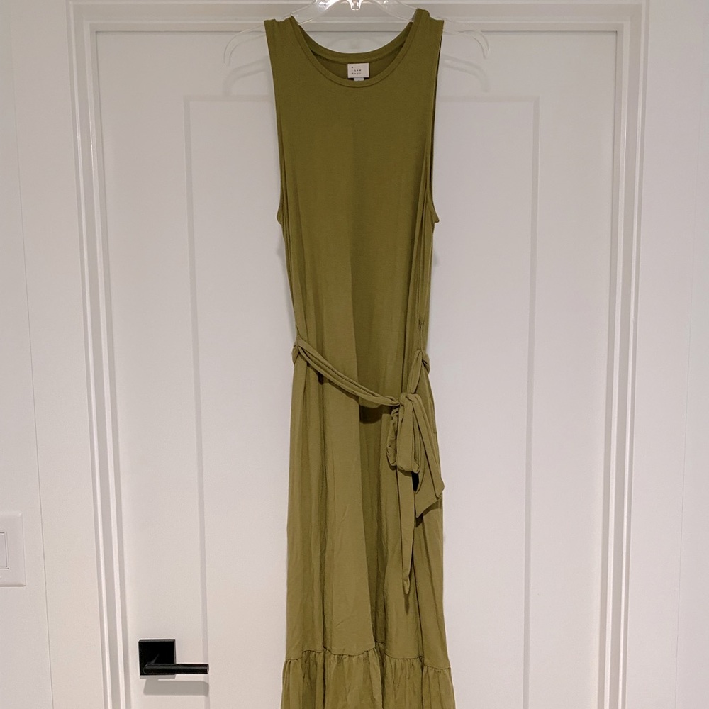 A New Day Army Green Maxi Dress